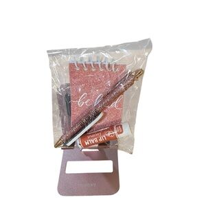 Pink Glitter Pen and Notebook Set